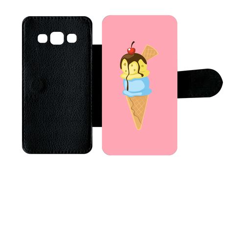 Etui À Rabat Samsung Galaxy A3 Glace Cornet Rose