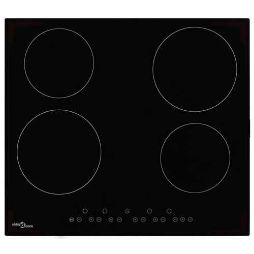 VidaXL Plaque de cuisson Céramique 4 brûleurs Contrôle tactile 6000 W