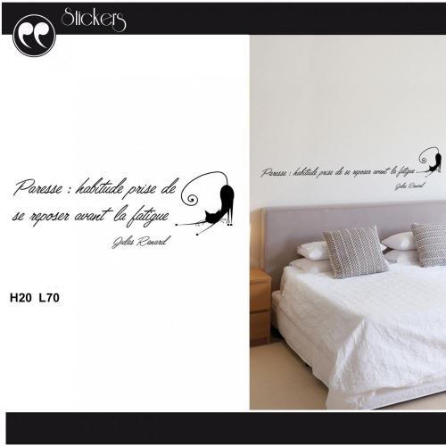 Stickers Citation Paresse Habitude Prise De Se Reposer Avant La Fatigue Achat Prix Fnac