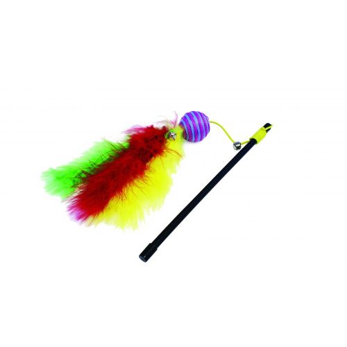 Happy Pet - Canne à pêche pour chat (26 x 6 x 2,5cm) (Multicolore) - UTBT869