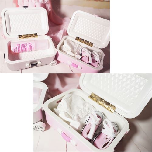 Creative Mini Valise Jouet Pour 23.5 Pouces Bjd Fille Poup e de Mode Coffre Fort Bagagerie BT1458