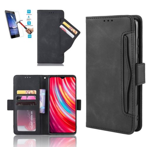 Etui Samsung Galaxy A51 Portefeuille Noir Avec Film Verre Trempé Coque Housse En Cuir Pu hfs-house®