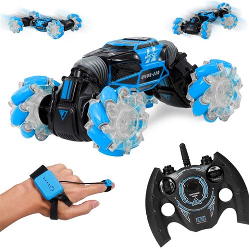 Voiture électrique télécommandée Twister Car avec commande gestuelle - Bleu