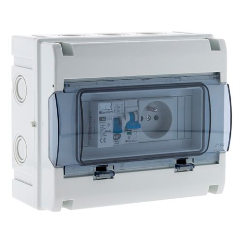 Zenitech Blanc/Claires Coffret Électrique Étanche Ip65 8 Modules Équipé + Accessoires - Image 3