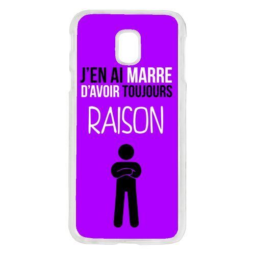 Coque j en ai marre d avoir toujours raison 8 compatible galaxy j7 2017 transparent