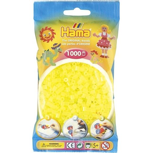 1 000 perles standard (Ø5 mm)- jaune néon