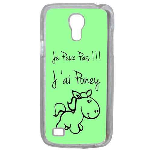 Coque Citation Poney Vert Compatible Samsung Galaxy S4 Mini Transparent