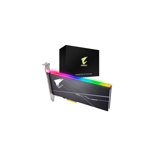 AORUS RGB AIC - SSD - gecodeerd - 1 TB - intern - PCIe-kaart (HHHL) - PCIe 3.0 x4 (NVMe) - 256-bits AES - Self-Encrypting Drive (SED)