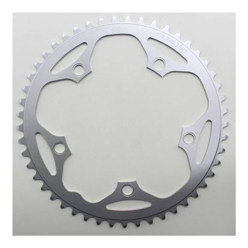 Plateau route 5bra 49dts d.130 exterieur dural argent stronglight type shimano