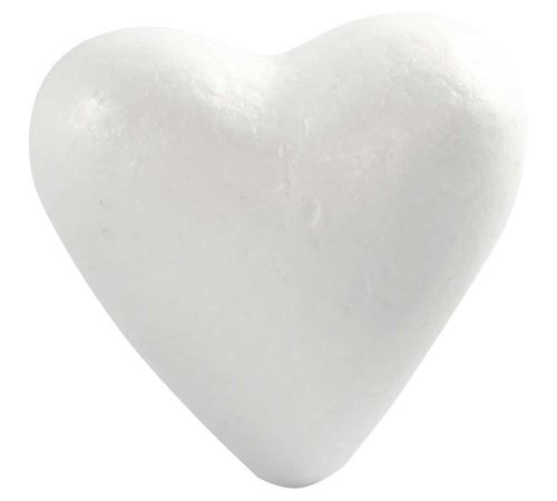 Lot de coeurs en polystyrène à décorer - 11 cm - 25 pcs