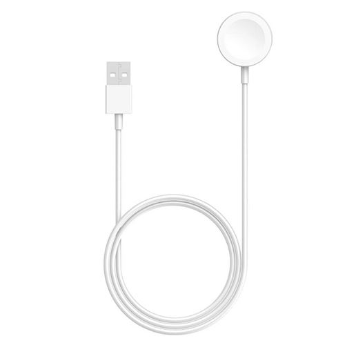 Câble USB Compatible Apple Watch Charge Magnétique Fonction QI 1m - Blanc