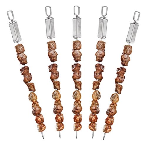 Genius BBQ brochettes 5 pieces schschlik de brochettes brochettes pour barbecue ? Acier inoxydable brochettes de viande scham Pura