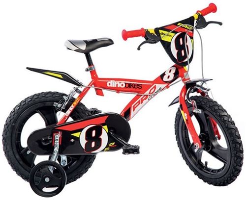 Dino Pro Cross 16 pouces 27 cm Garçon Frein à serrer Rouge/Noir