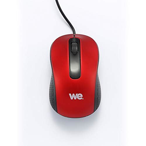 WE - Souris - filaire - USB - rouge 