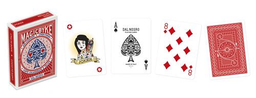 Dal Negro cartes à jouer Carton Magic Bykeordinaire rouge 55-part