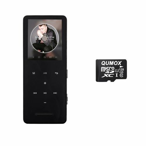 Qumox Mini Lecteur de Musique MP3 player E-book 8GB ecran LCD slot TF carte & 128Go micro SD