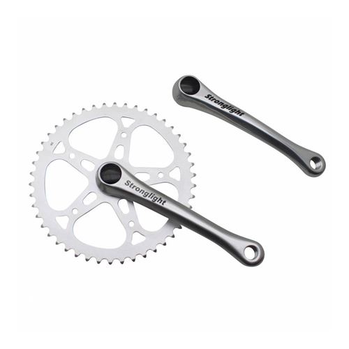 Pedalier city stronglight sl55 alu argent 170mm 46d. chaine 2.38 (axe carre 115mm)