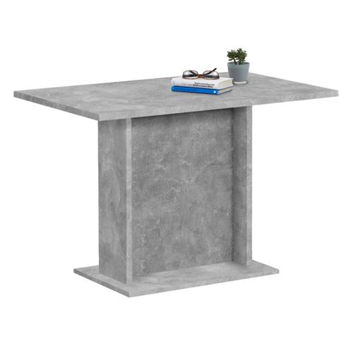 FMD Table à manger 110 cm Gris béton