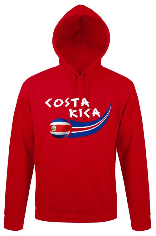 Supportershop Costa Rica Sweatshirt à Capuche Adulte, Rouge, FR : S (Taille Fabricant : S)