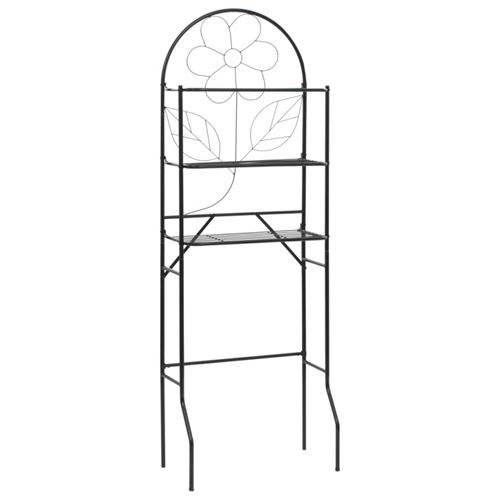 vidaXL Étagère de toilette Noir 60x33x174 cm