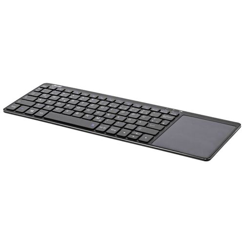 Clavier mince en aluminium Bluetooth avec pavé tactile InLine®, noir