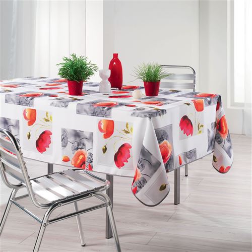 Nappe en polyester rectangle Polly blanc 150 x 240 cm