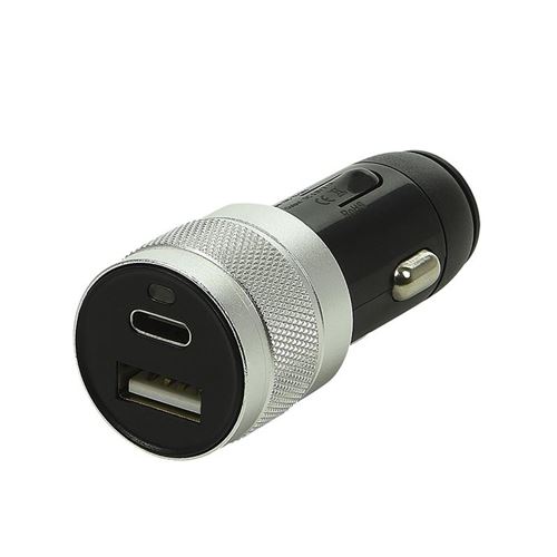ProPlus Chargeur de voiture USB type A + C noir 12V/24V 4.5 cm