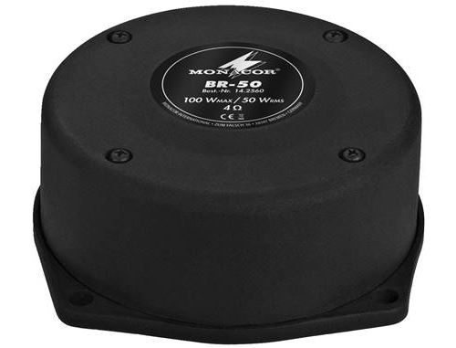 Haut-parleur vibreur 50 W 4 Ohms Monacor BR-50