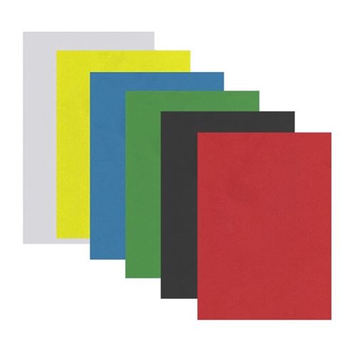 Feuilles de caoutchouc x 6 - couleurs vives 1 - Graine Créative