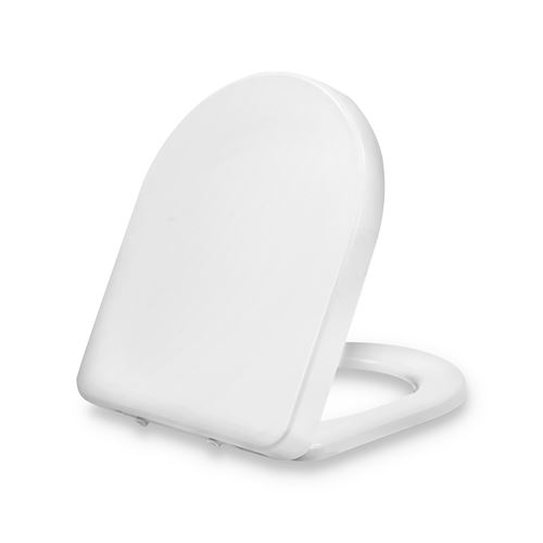 Dombach Senzano - Abattant WC avec Frein de Chute - Siège de Toilette Antibactérien - Forme en D - Premium