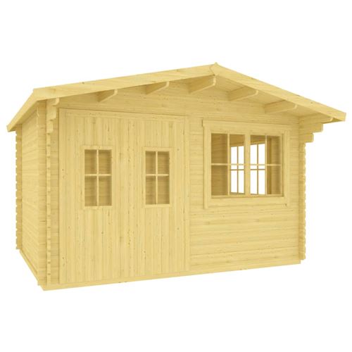 vidaXL Cabane en rondins 34 mm 400x376x256,5 cm Bois de pin solide