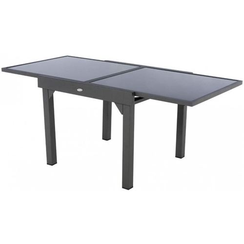 Table Piazza extensible 8 personnes anthracite/graphite