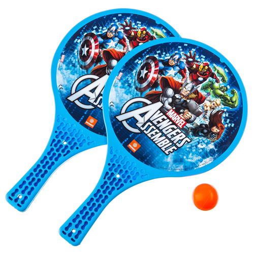Disney - 2 Raquettes de plage - Avengers - Balle orange