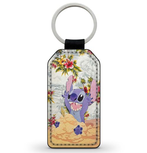 Porte-Clés Fifrelin Noir en Simili Cuir Stitch Disney