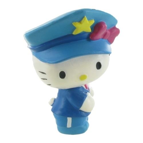 Comansi jouer la figure Hello Kitty: Police 6 cm blanc