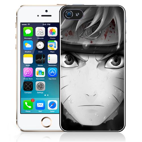 Coque pour iPhone 5C naruto noir et blanc