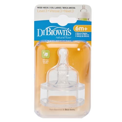 Dr Brown's Lot de 2 Tétines 6m+ Niveau 3