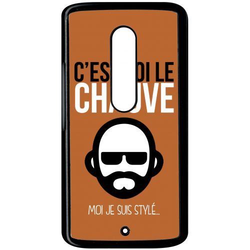 Coque motorola x play c est toi le chauve moi je suis styl 8