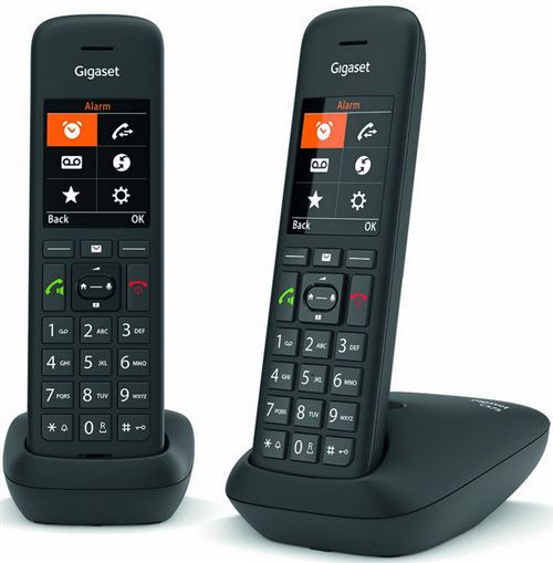 Gigaset C575 Duo - Téléphone sans fil avec ID d'appelant - ECO DECTGAP - noir + combiné supplémentaire