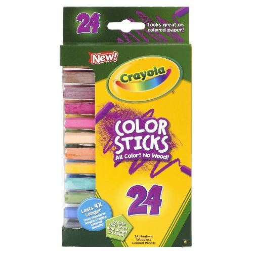 Crayola Crayons de couleur, bâtonnets de 24 ct, 24 couleurs variées (68-2324)