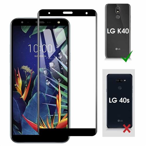 Protection d'écran 3D total écran couvert en verre trempé pour LG K40