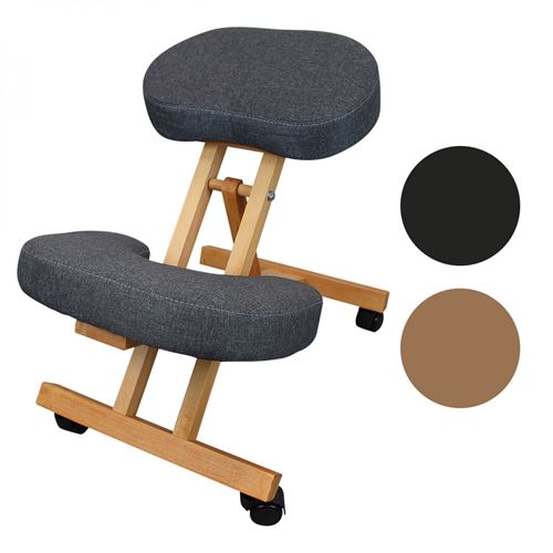20 Sur Tabouret Chaise Ergonomique Siege Assis Genoux En Bois Pliable Et Reglable Gris Achat Prix Fnac