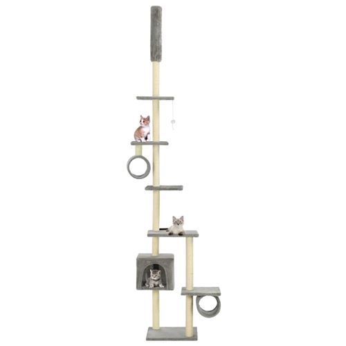 Arbre pour chats et Tigraffi &agrave; Sisal 260cm jeu gattino diverses couleurs couleur : Gris
