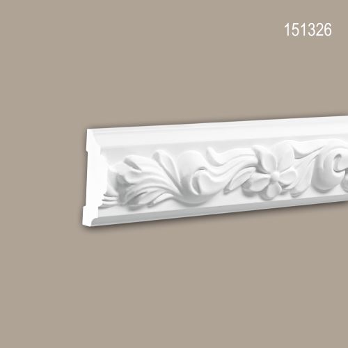 Cimaise 151326 Profhome Moulure décorative style Rococo-Baroque blanc 2 m
