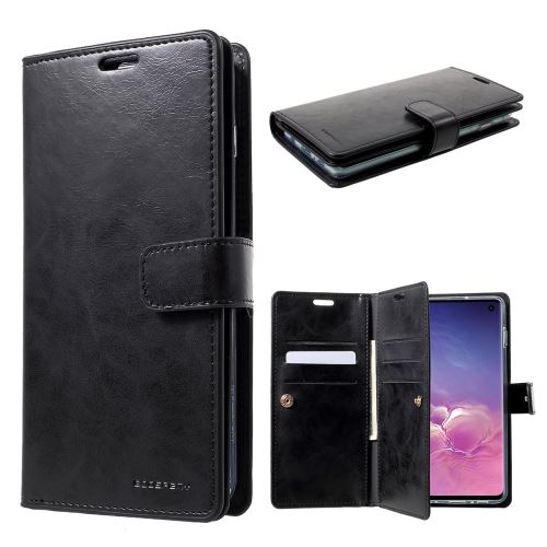Etui en PU agenda de mansoor noir pour votre Samsung Galaxy S10