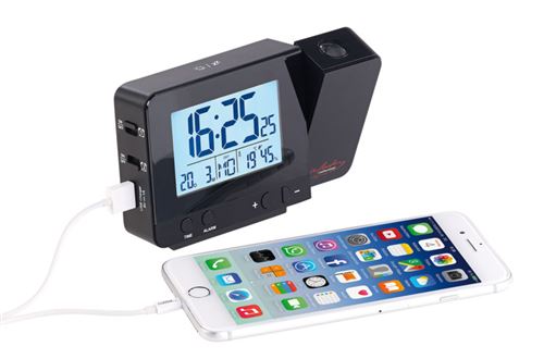Réveil à projection radio-piloté avec chargement USB DAC-700.beam