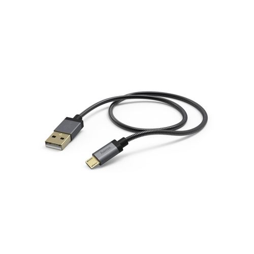 Hama Câble de charge / données Metall Micro-USB 1,5 M Anthracite