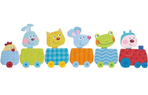Haba forme puzzle train 11 pièces