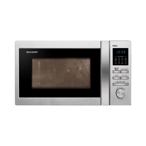 Sharp R-622STWE - Magnetron met grill - 20 liter - 800 W - roestvrij staal