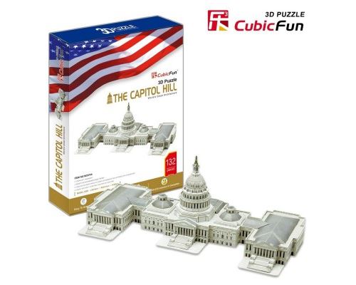 Puzzle 132 Pièces : Puzzle 3D - Capitol, Cubic Fun